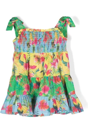 PATACHOU Vestido a capas con estampado botánico