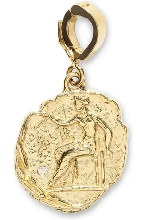 Azlee Dije Aphrodite pequeño en oro amarillo de 18kt con diamante