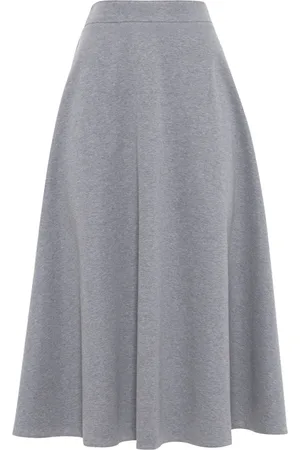 Brunello Cucinelli Falda midi con diseño acampanado