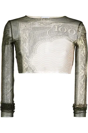 Jean Paul Gaultier Top corto con estampado gráfico