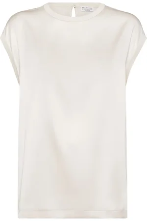 Brunello Cucinelli Camisa con detalle de cadena Monili