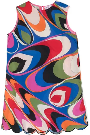 PUCCI Junior Vestido con estampado Marmo