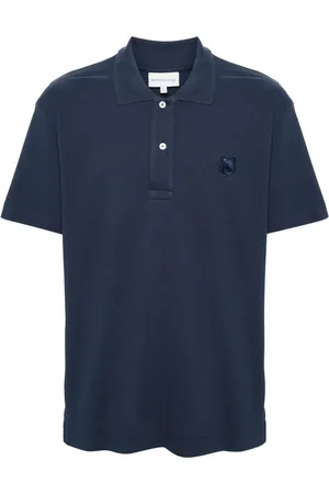 Maison Kitsuné Playera tipo polo de piqué con parche fox head