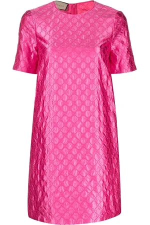 Gucci Vestido estilo playera con monograma estampado