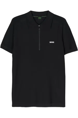 HUGO BOSS Playera tipo polo con logo engomado