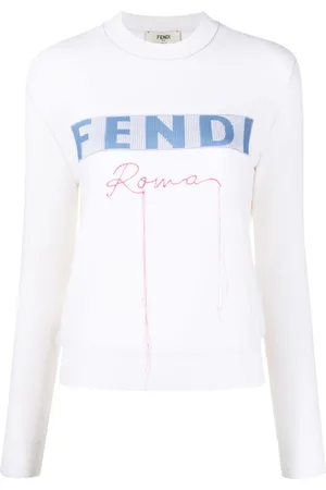 Fendi Suéter con logo en jacquard