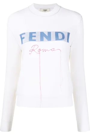 Fendi Suéter con logo en jacquard