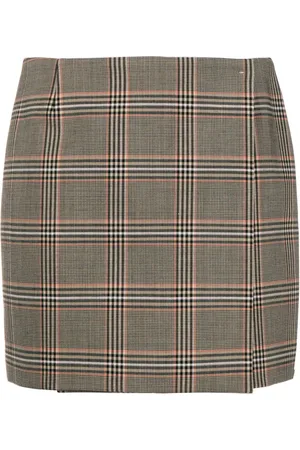 Sportmax Falda corta Staffa con motivo de cuadros