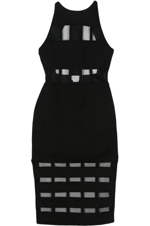 GENNY Vestido midi con diseño semitransparente