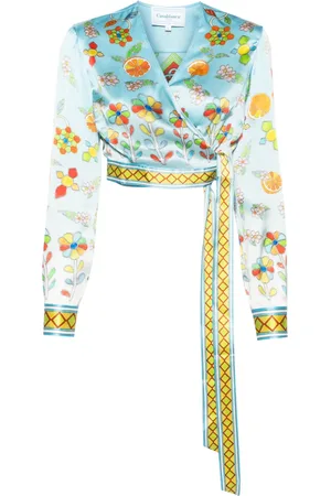 Casablanca Blusa con estampado Yoruba Flowers