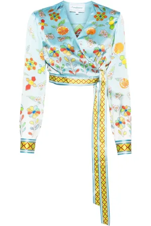 Casablanca Blusa con estampado Yoruba Flowers