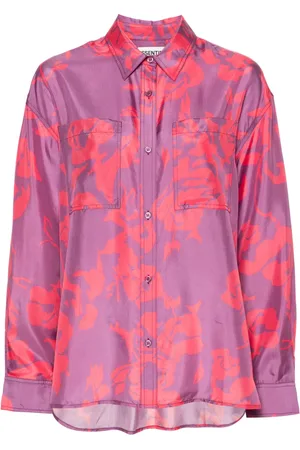 Essentiel Antwerp Camisa de seda Forget Me Not