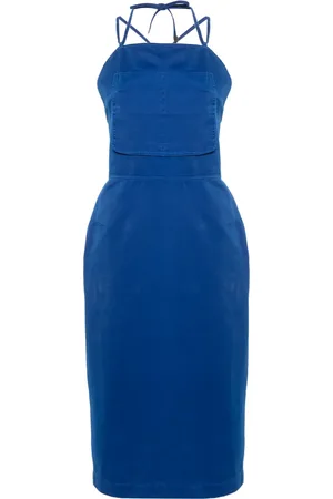 Max Mara Vestido con cuello cuadrado
