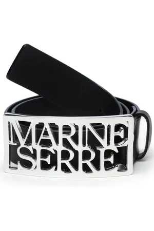 Marine Serre Cinturón con hebilla del logo
