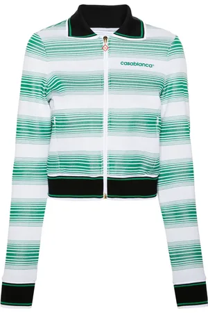 Casablanca Sudadera con logo bordado y motivo de rayas