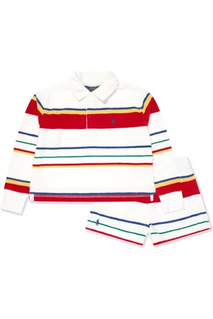 Ralph Lauren Conjunto de shorts y playera tipo polo con motivo de rayas