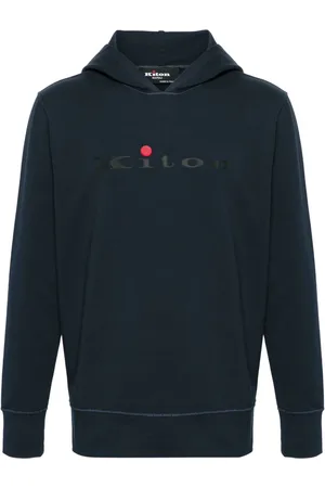 Kiton Hoodie con logo estampado