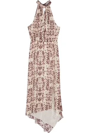 Patrizia Pepe Vestido midi con diseño asimétrico y estampado abstracto