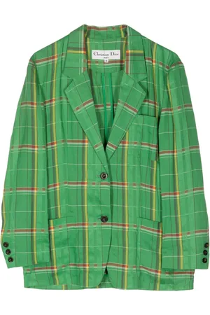 Dior Blazer con estampado de cuadros 1990