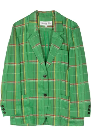 Dior Blazer con estampado de cuadros 1990