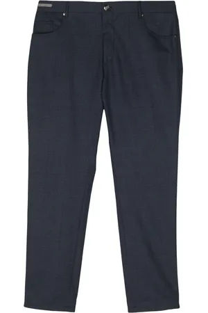 corneliani Pantalones de vestir con cuadros estampados
