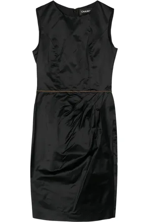 CHANEL Vestido de seda drapeado 2000