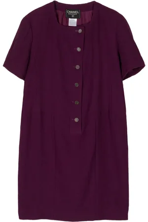 CHANEL Vestido de tweed con botones 1998