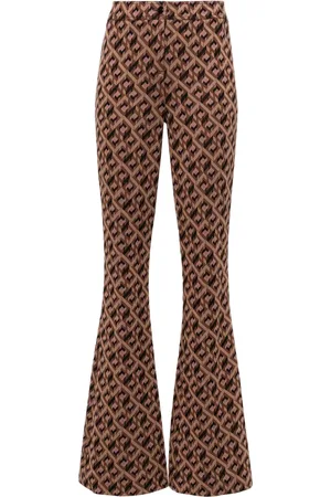 Diane von Furstenberg Pantalones acampanados Greg con tiro alto