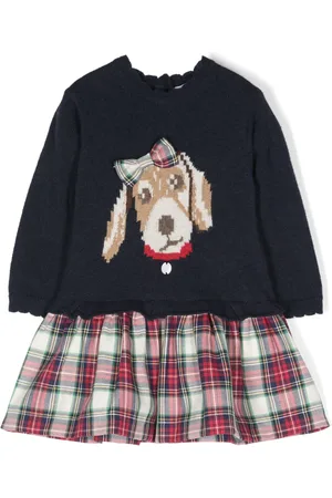 PATACHOU Vestido con detalle de cuadros tartán