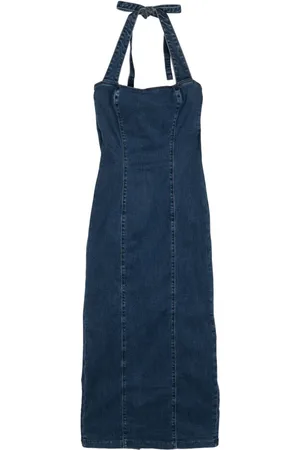 Reformation Vestido midi de mezclilla Evita