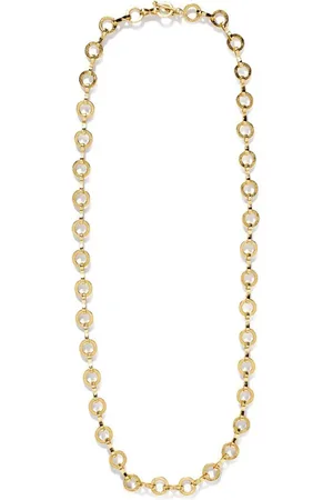 Azlee Collar Heavy Circle-Link en oro amarillo de 18kt