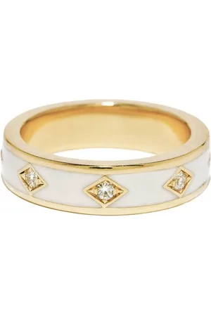 Azlee Anillo Morning Sky en oro amarillo de 18kt con diamantes