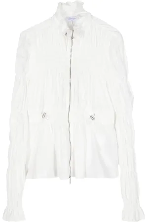 OFF-WHITE Chamarra fruncida con cierre