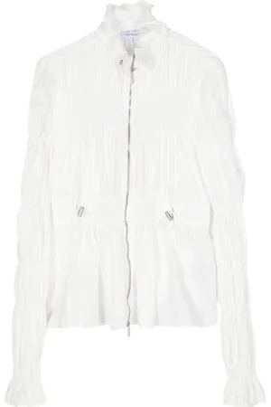 OFF-WHITE Chamarra fruncida con cierre