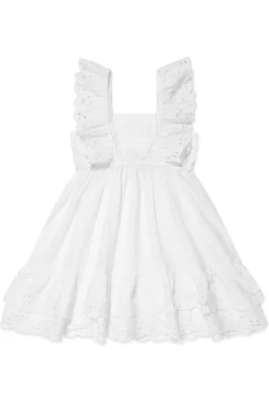 Molo Vestido con bordado inglés y volantes
