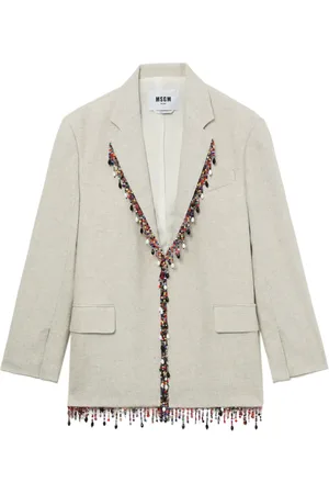 Msgm Blazer con detalle de mostacillas y botones