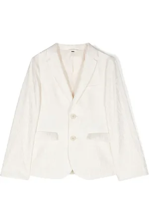 Emporio Armani Blazer con logo en jacquard