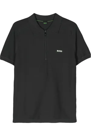 HUGO BOSS Playera tipo polo con logo engomado