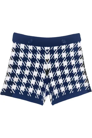 FLEUR DU MAL Shorts tejidos con motivo pied de poule