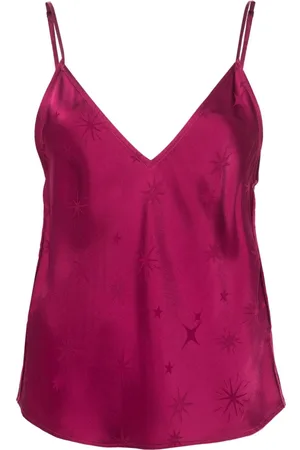 FORTE FORTE Top satinado con motivo en jacquard