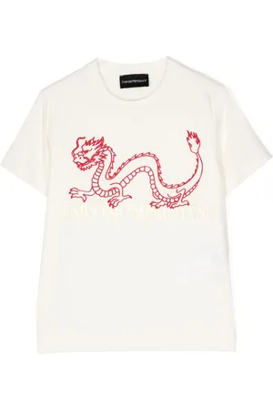 Emporio Armani Playera con dragón estampado