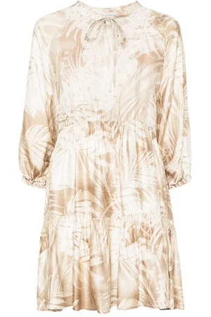 Ermanno Firenze Vestido corto a capas con motivo floral