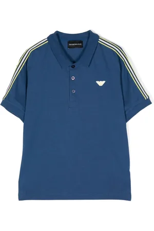 Emporio Armani Playera tipo polo con aplique del logo