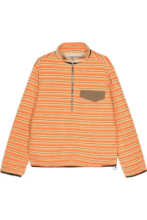 RANRA Sudadera con medio cierre y rayas