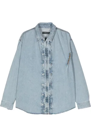 Y / PROJECT Camisa de mezclilla con logo bordado