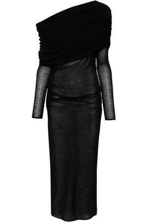 Saint Laurent Vestido largo de tejido fino