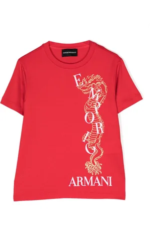 Emporio Armani Playera con dragón estampado