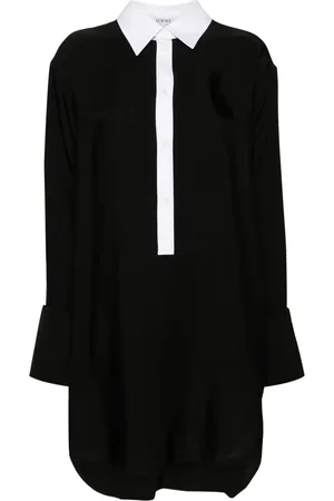 Loewe Vestido camisero midi con cuello removible