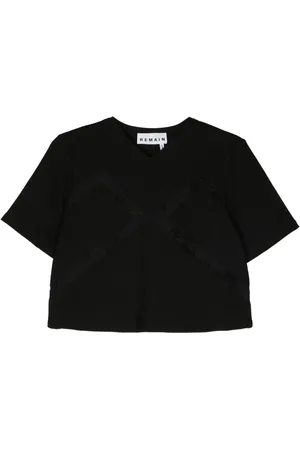 REMAIN Playera con panel de encaje