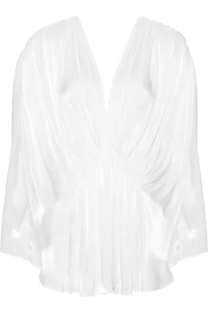 GENNY Blusa de lamé drapeada